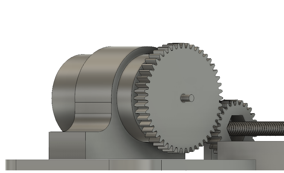 Gate motion system close-up